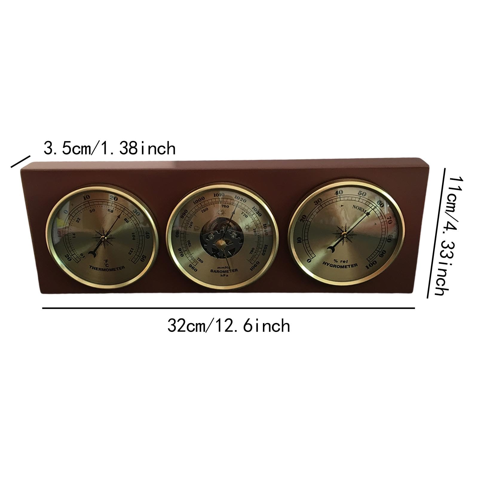 Milageto Thermometer Hygrometer Wetterstation -/Tischplatte Zifferblatttyp Feuchtigkeitsmesser für Büro Rasen Garten Haus Schlafzimmer