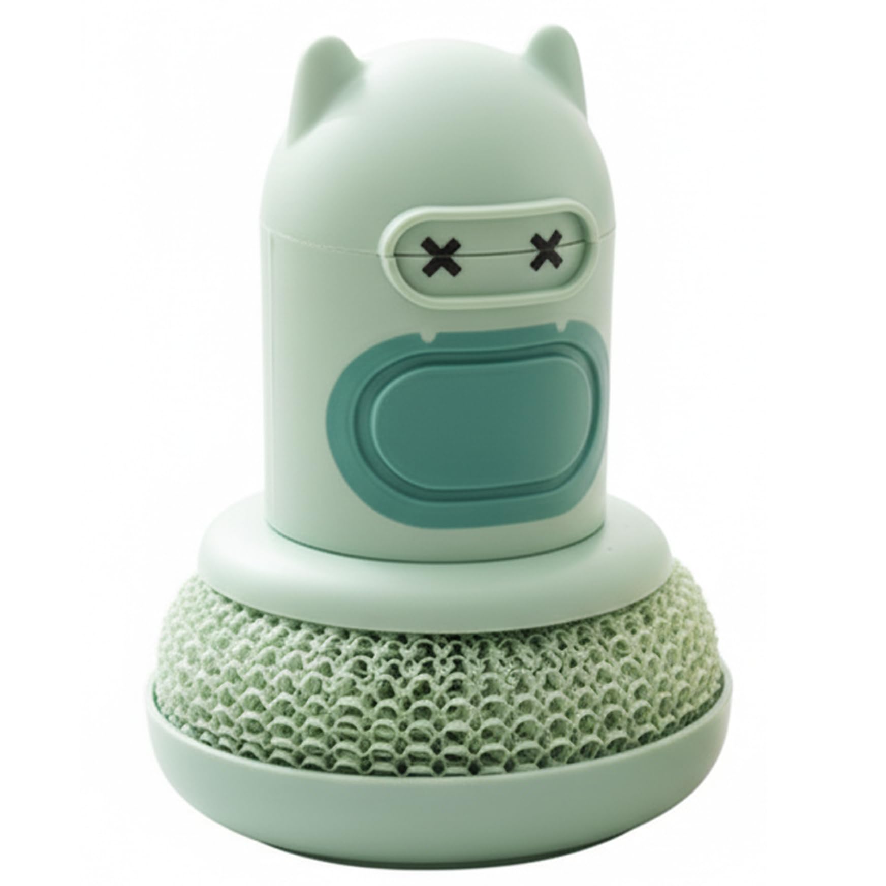 Tsawntd Kitchen Brushes, Silicone Dish Scrubber, Soap Dispensing Dish Scrub Brush, Press-to-dispense Kitchen Scrub Brush For Dishes, Pots And Pans - Green