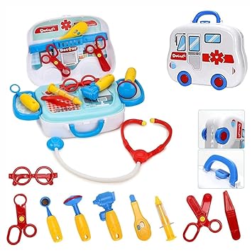 PLAY CROSS Doctor Play Set Toys for Kids | Doctor Medical Tool Kit Toy for Girls | Doctor Pretend Play Toy Set for Boys - Multicolor