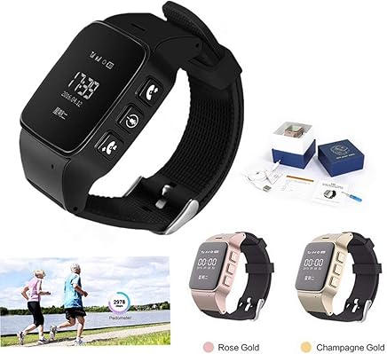 Losenlli Ajuste D99 Ancianos Reloj Inteligente GPS WiFi Tracker Sos Reloj Deportivo Reloj Anti-Perdido