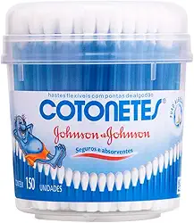 Cotonetes Hastes Flexíveis Pote,150un