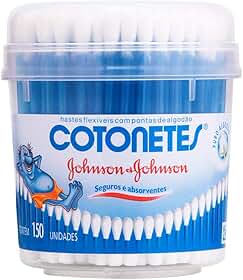 Cotonetes Hastes Flexíveis Pote 150un