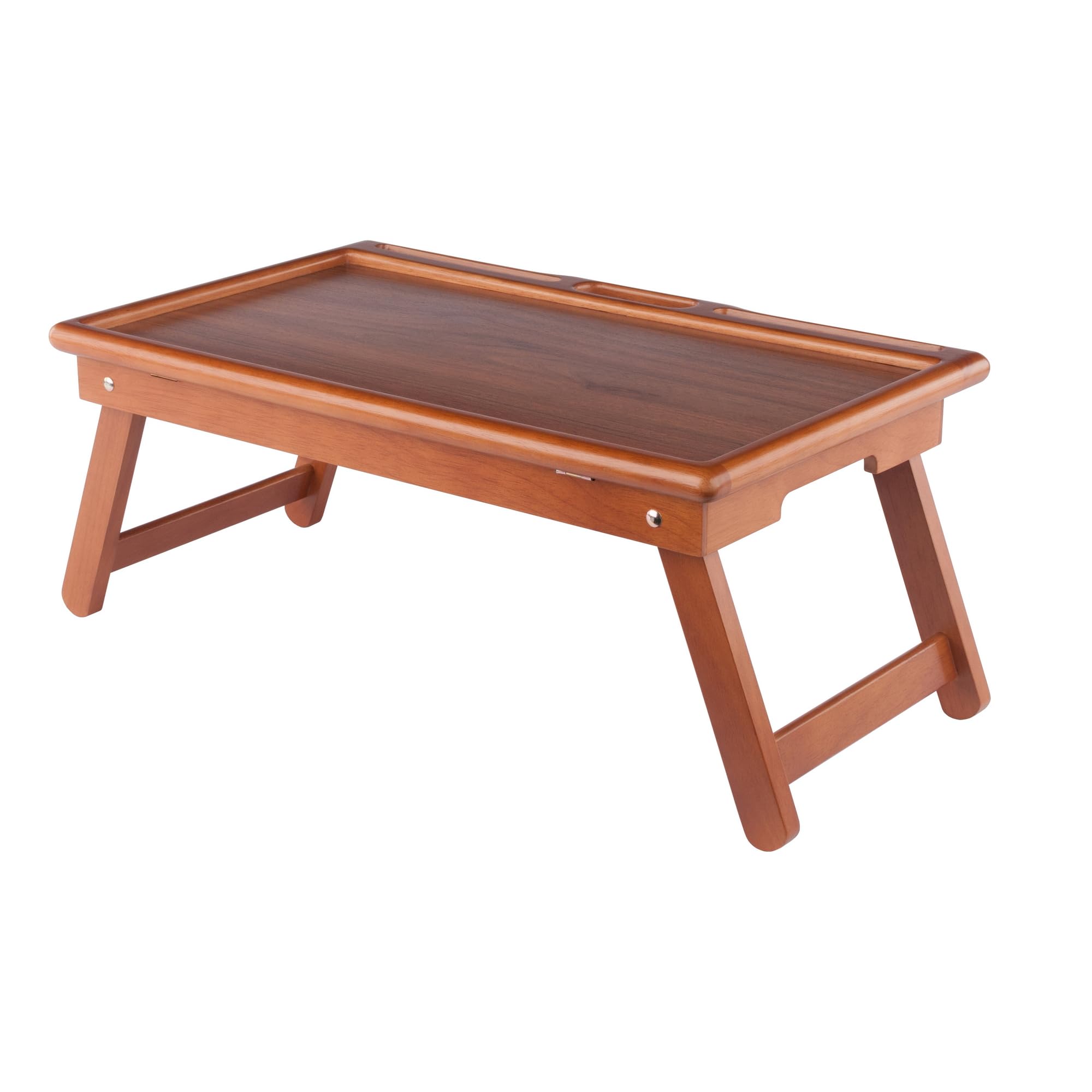 Amazon.com: Winsome Arlo Breakfast Tray with Flip Top Teak Finish