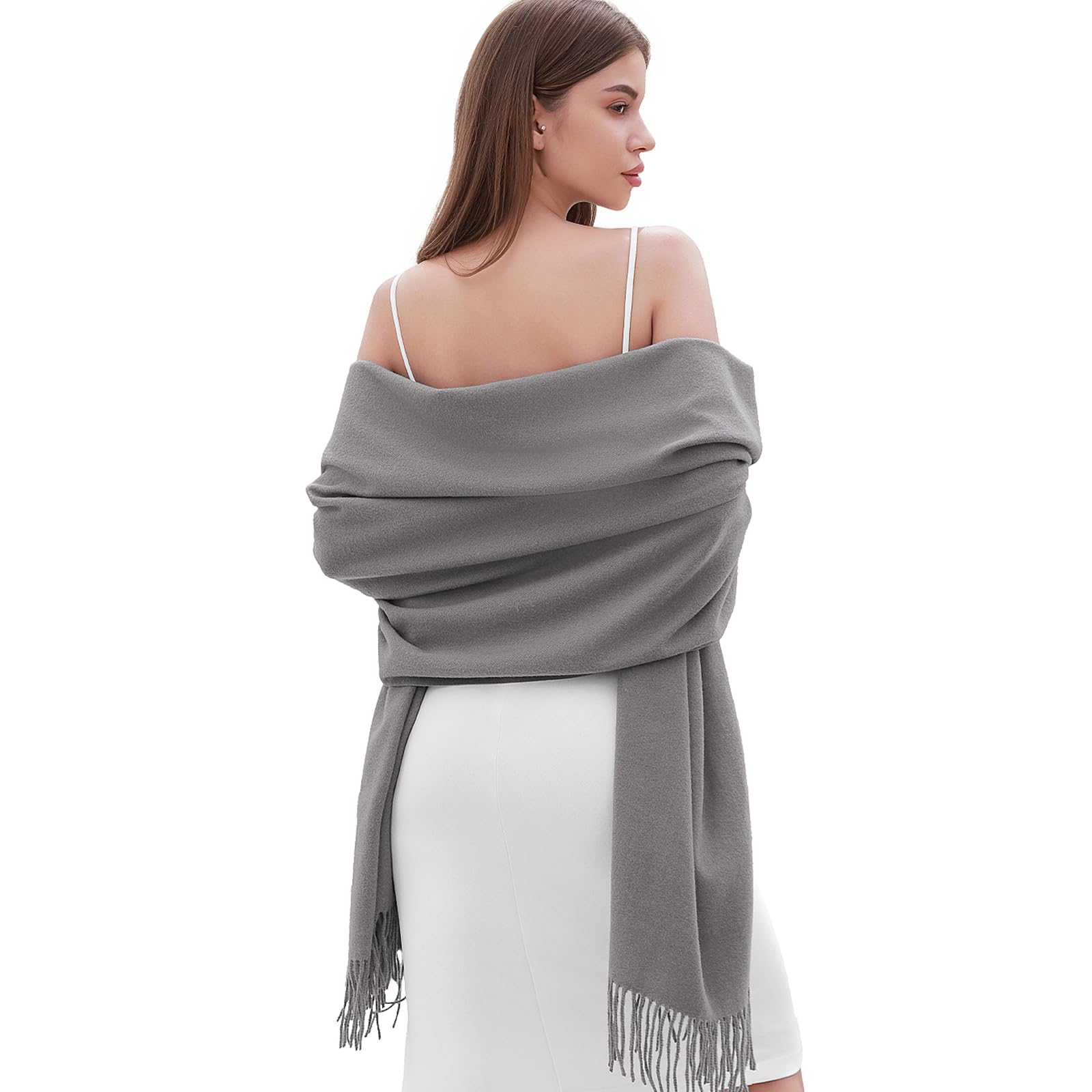 RIIQIICHY Sciarpa Donna Invernale Pashmina Scialle Caldo Stola Elegante per Abito da Sposa Cerimonia Donna