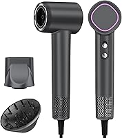 Vista 1 de Hair Dryer, 160000 RPM High-Speed Brushless Motor with 500 Million Negative Ions, Professional Ionic Blow Dryer with Magnetic Diffuser &