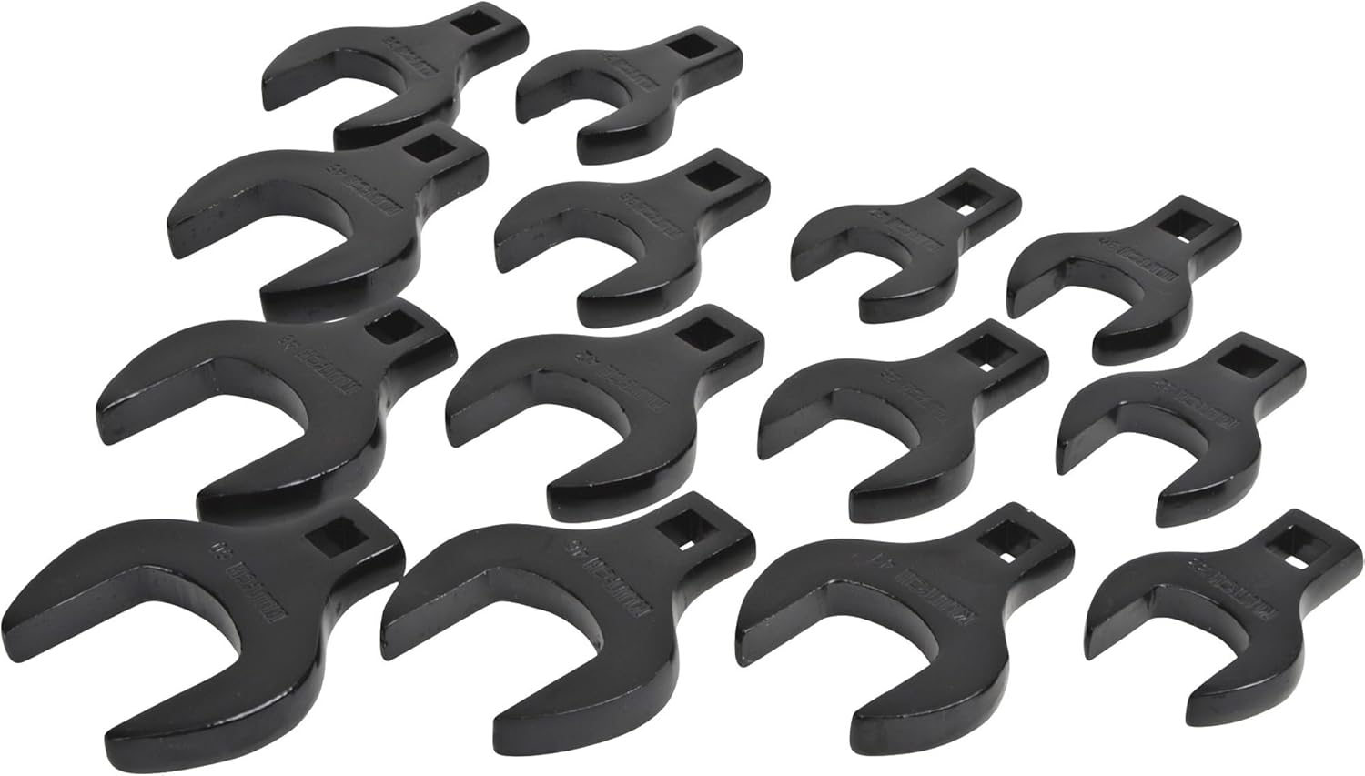 Klutch Jumbo Metric Crowfoot Wrench Set - 14-Pc.