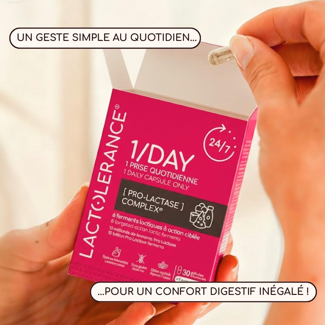 LACTOLERANCE Pack Découverte ULTRA & 1/DAY, Lactase, Lipase, Probiotiques | Digestion du lactose et des graisses, enzymes digestives et ferments lactiques, double action, format d'essai 30 jours
