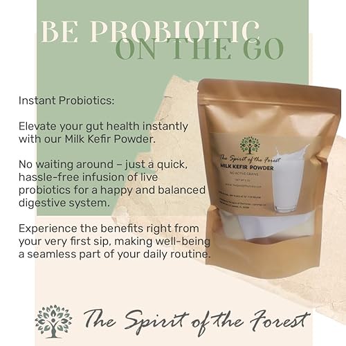 Miniatura 3 de Kéfir de leche en polvo orgánico y original, listo sin mantenimiento de cultivos probióticos activos vivos para la salud Kefir Starter - Sin