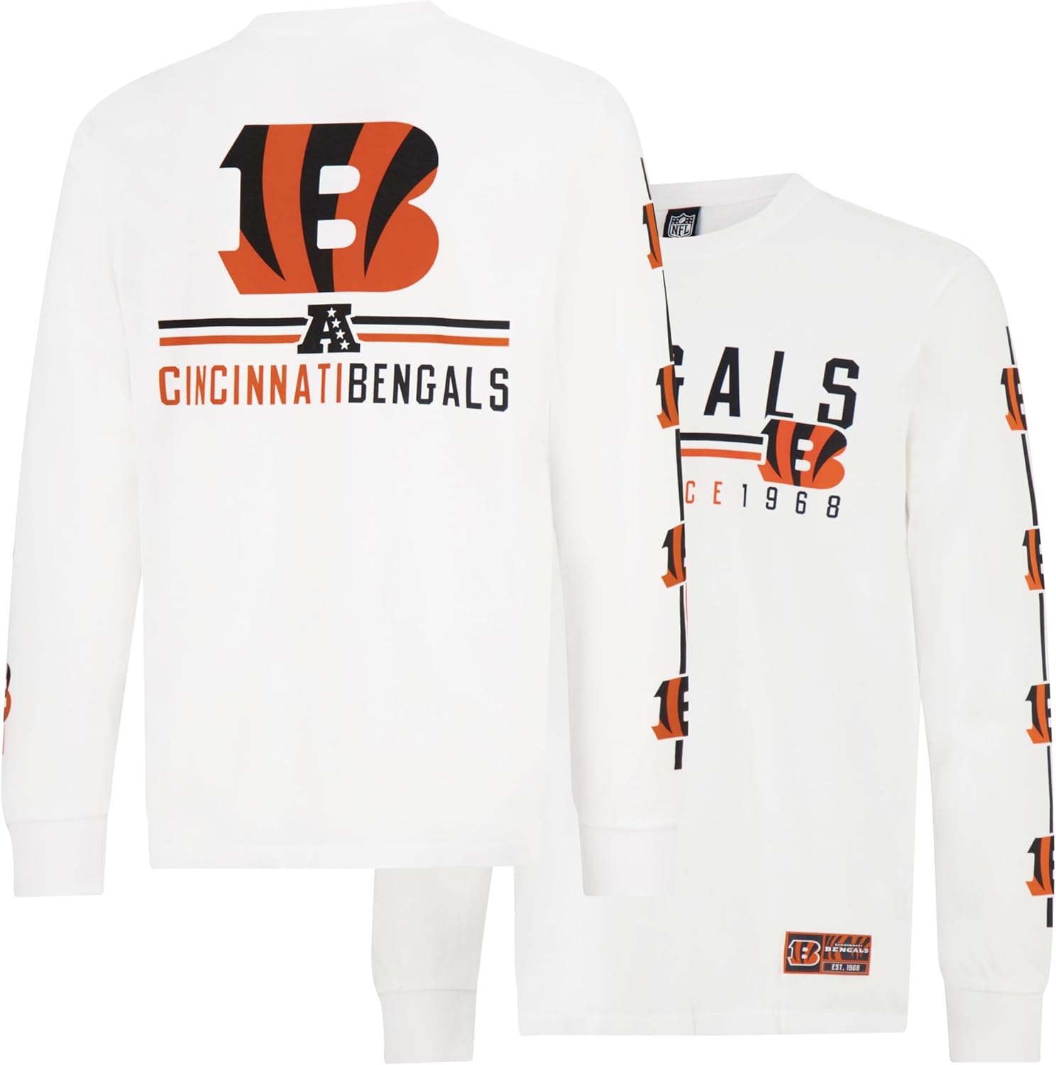 Ultra Game Men's NFL Official Super Soft Supreme Long Sleeve T-Shirt
