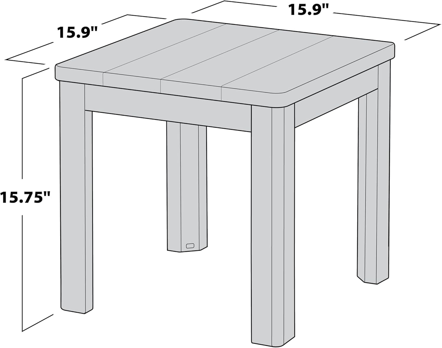 Keter Outdoor Chaise Side Table - White