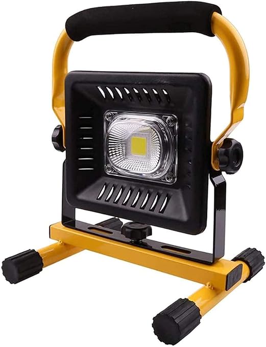 Generic Spot Lighting 30W LED Work Lights, Portable Rechargeable Floodlight 1200LM Outdoor IP65 Waterproof Spotlight Emergency Security Light Travel Lamp for Camping Workshop Garden Garage