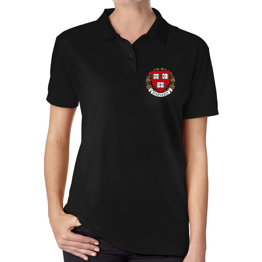 JiSi Five Polo T Shirt For Women - Harvard University Black