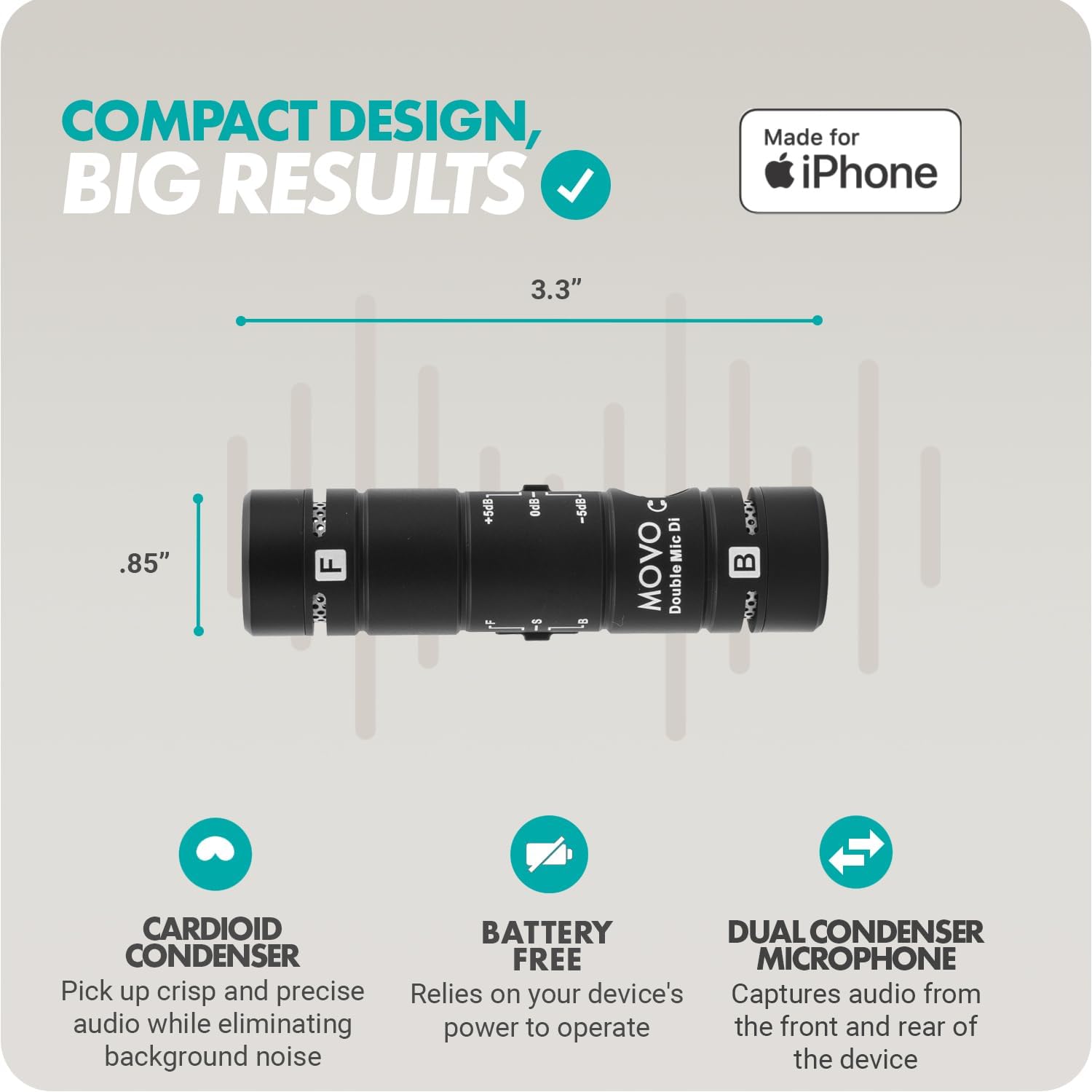 Movo iVlog-Interview iPhone Vlogging Kit with DoubleMic, Phone Mount, Tabletop Tripod, and Light - Ideal Content Creator Kit for iPhone