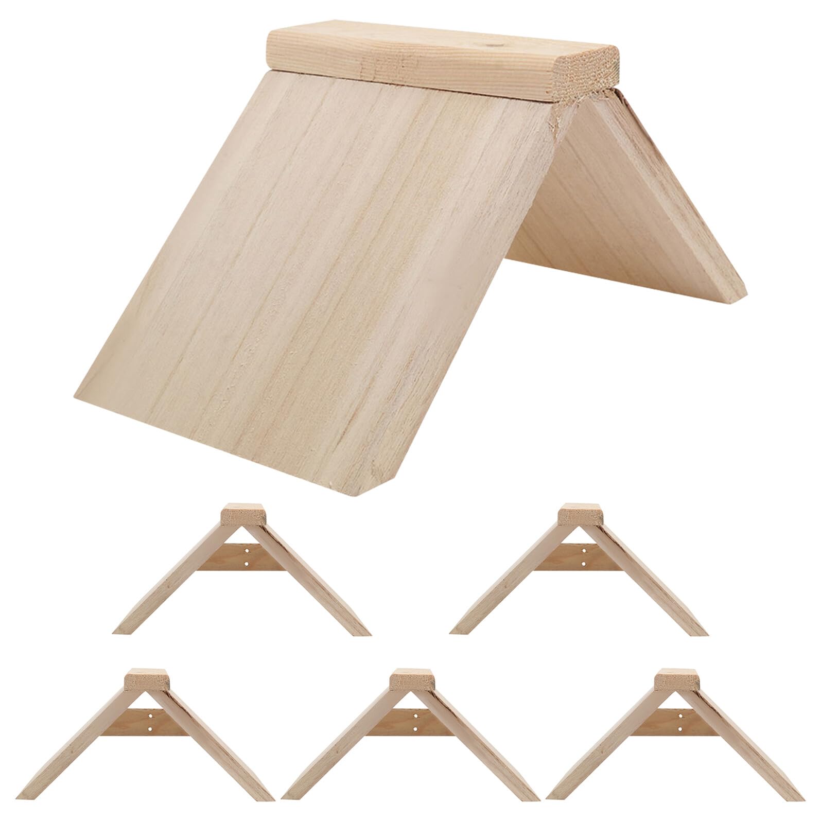 Sosoport 6 Pezzi Set 6 Trespoli in Legno Massello per Piccioni e Pappagalli, Posatoio Stabile e Traspirante per Gabbie da Soppalco, Accessori per Uccelli da Interno ed Esterno