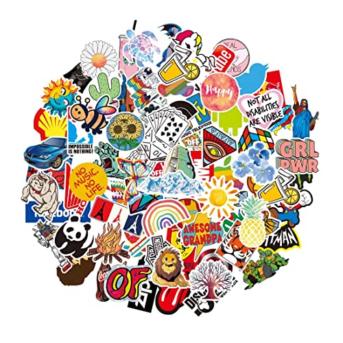Conjunto de 100 adesivos de vinil aleatórios para carros, motocicletas, bicicletas, portáteis, etc.