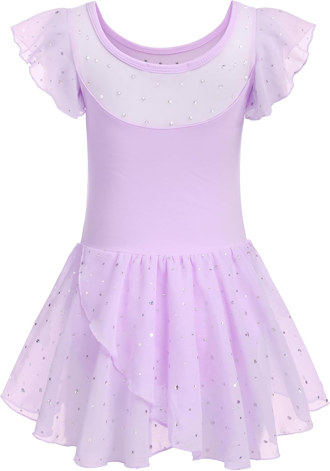 Zaclotre Girls Ballet Leotards Ruffle Sleeve Sparkle Dance Leotard Toddler Ballerina Dress Outfits - Image 4