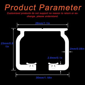 Extra Thick Curtain Track System Silent Aluminum Alloy Sliding Tracks Curtain Gliders, Curtain Tracks, Ceiling Or Wall Mount for Windows, Room Divider Curtains, Mute Slide(Black,200cm(6.6ft))