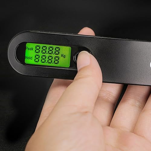 Miniatura 7 de Báscula de equipaje compuesto de caza con pantalla LCD, escala digital de 110 libras, báscula de recursos de tiro con arco digital, báscula de