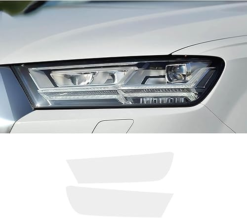 Película protectora de faros delanteros de automóvil para Audi Q74M 2016-2019 Q7 2020-2022, 2 calcomanías transparentes de poliuretano termoplástico