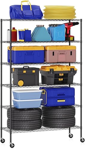 Miniatura 47 de BestOffice Estantes de almacenamiento de alambre de 3 niveles con ruedas 23 x 13 x 31 pulgadas Cromado Estantes ajustables Estante de metal