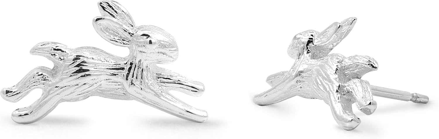 Boma Jewelry Sterling Hare Rabbit Stud Earrings