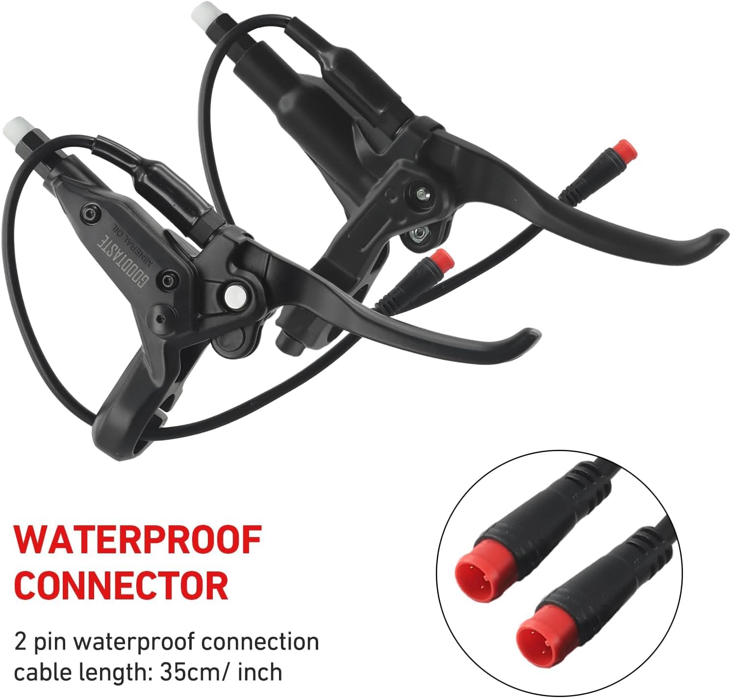 Leva del freno GT03 Power-off Oil 2 pin impermeabile leva del freno elettronica in lega di alluminio impugnature per freno elettrico o scooter elettrico accessori (destra)