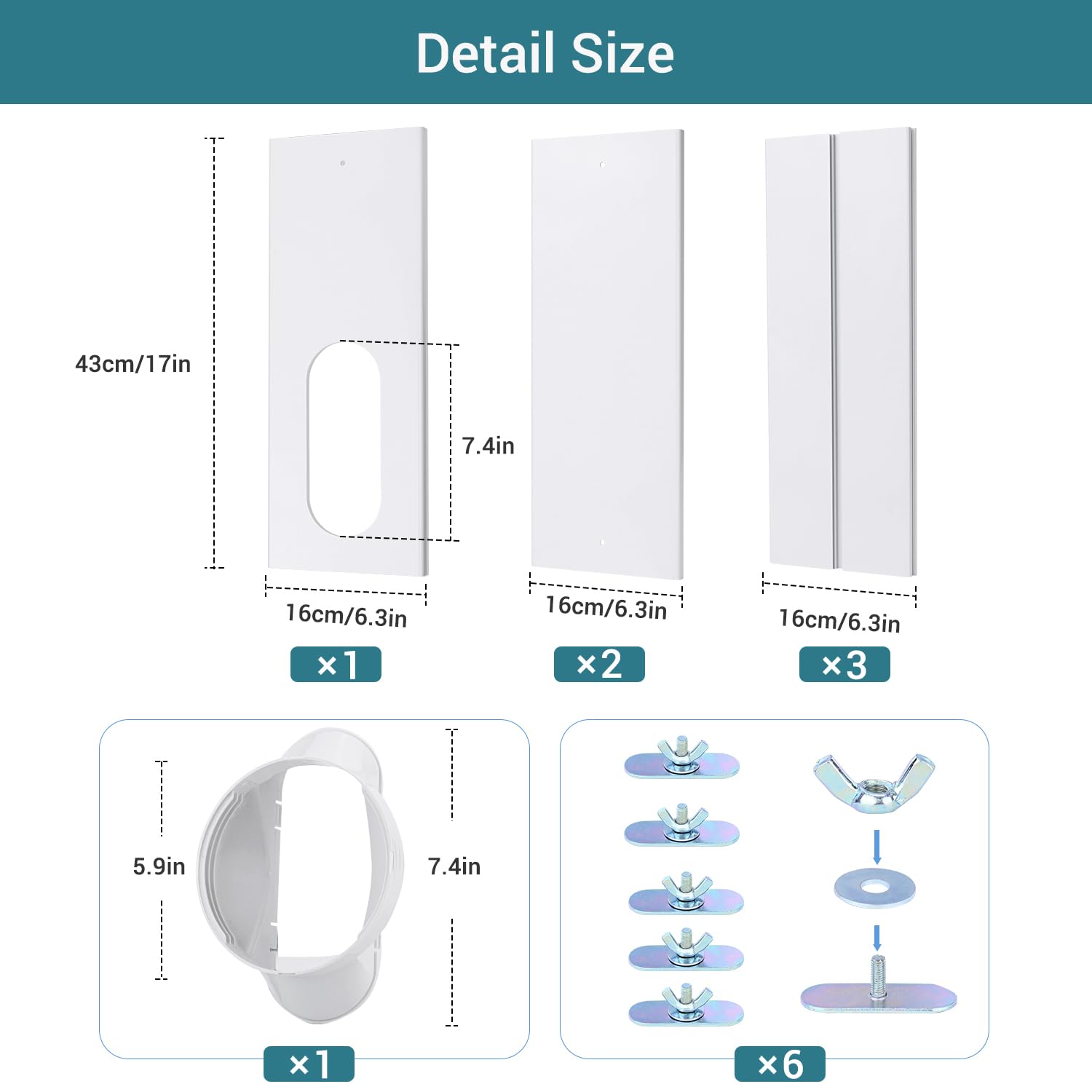 Snapklik.com : Brosyda Portable Air Conditioner Window Vent Kit