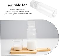 Vista 8 de Angoily 6pcs botellas de plástico pequeñas botellas de leche vacías reutilizables para almacenamiento de jugo
