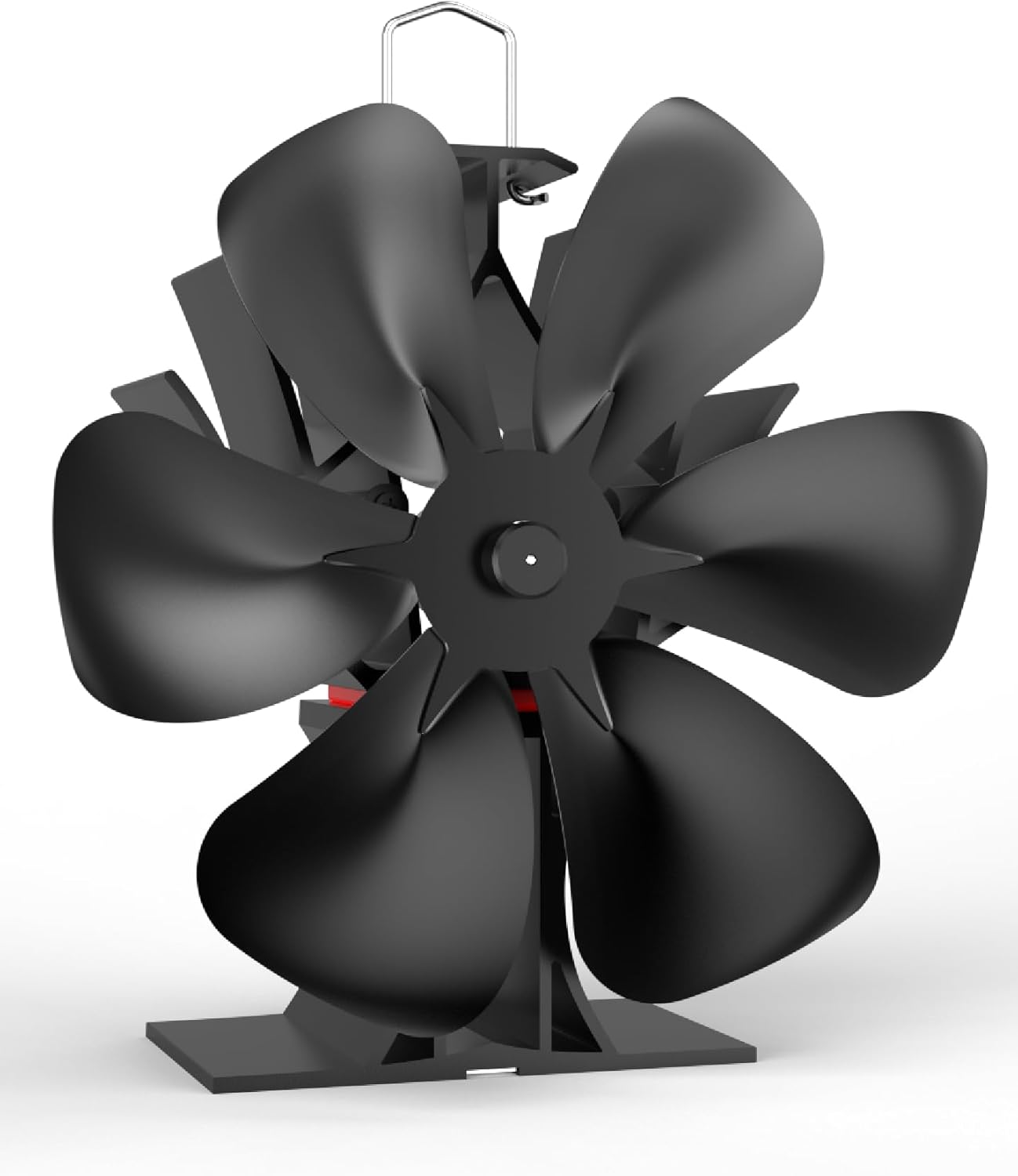Signstek Wood Stove Fan,Heat Powered Fireplace Fan with Bracket for Heater Propane Log Burner Wood Burning Stove Accessory for Camping Outdoor Indoor Use-6 Blades Big Fan