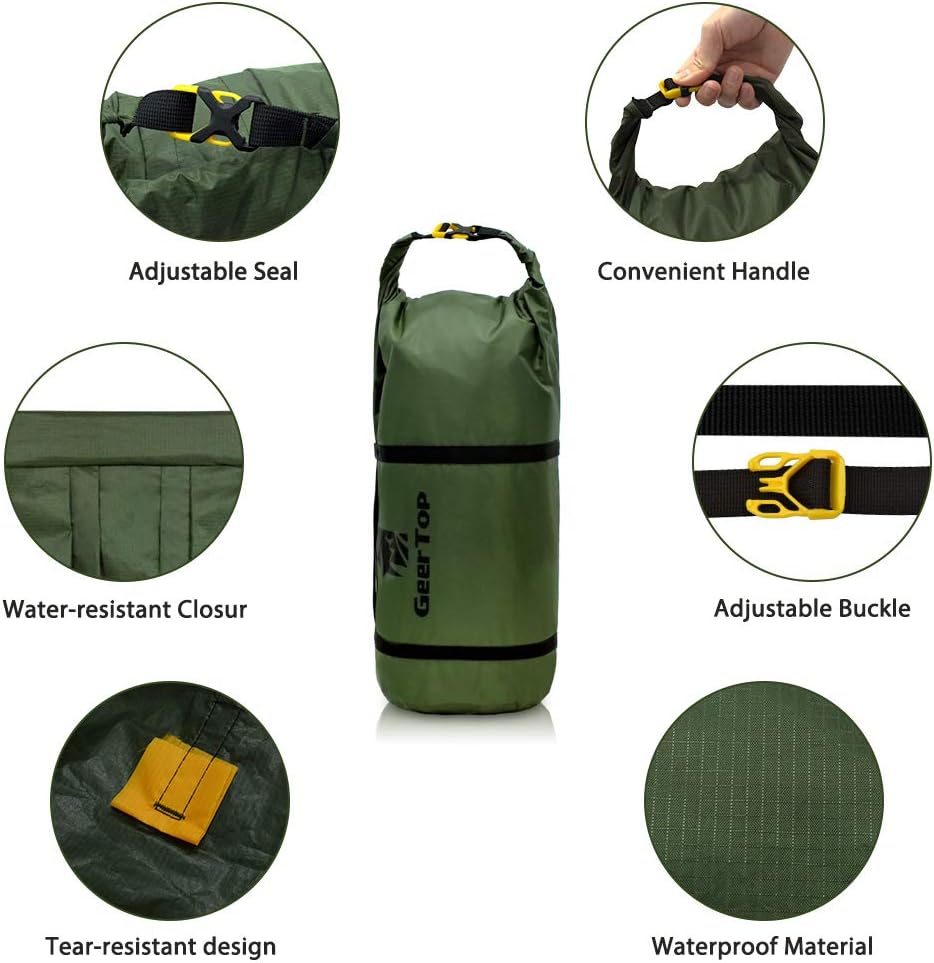 GEERTOP Adjustable Tent Compression Bag Lightweight Duffel Bag - for Camping Outdoor Sports