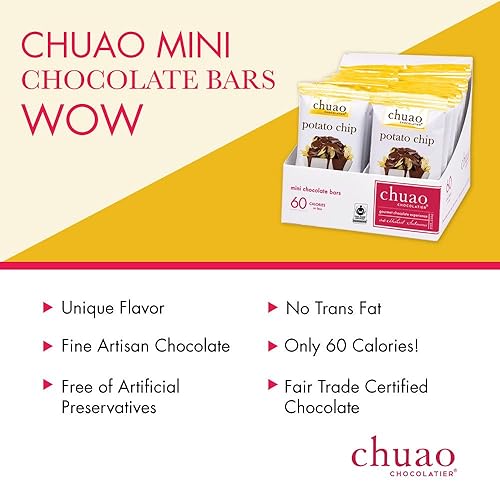 Miniatura 8 de chuao Chocolatier Potato Chip chocopodsMini Barras de chocolate (24-Pack)