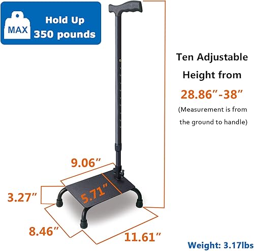 Miniatura 6 de Aliseniors Bastón de escalada ajustable para personas mayores, ayuda de asistencia para subir y bajar escaleras, bastones de estabilidad y movilidad
