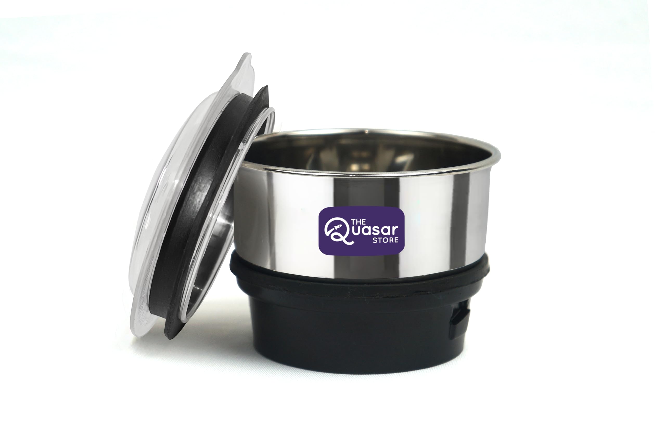 THE Quasar STORE® Mixer grinder Jar, Chutney Jar (Fits on 2 Lock & 4 Teeth Coupler 180ml) Bajaj, jyothi, Crompton, prestige, Preethi, Sumeet, Orient, rico, croma, Jaipan, lifelong etc.