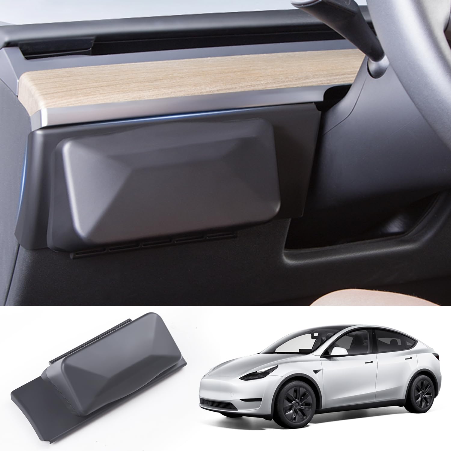 Support Lunettes De Soleil Pour Tesla Model Y 2020-2024 - Organiseur Tableau De Bord Central