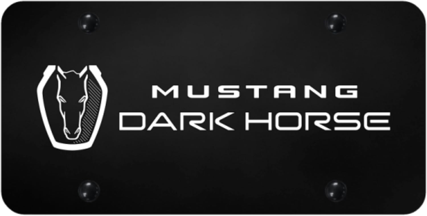 Au-TOMOTIVE GOLD, INC. Officially Licensed UV Printed Stainless Steel License Plate for Mustang Dark Horse