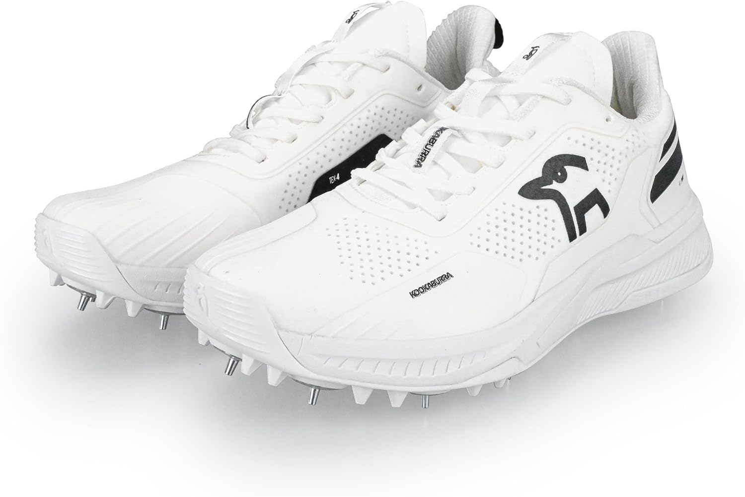 KOOKABURRA KC Players Spike Cricket Shoe, White/Black, Size 11