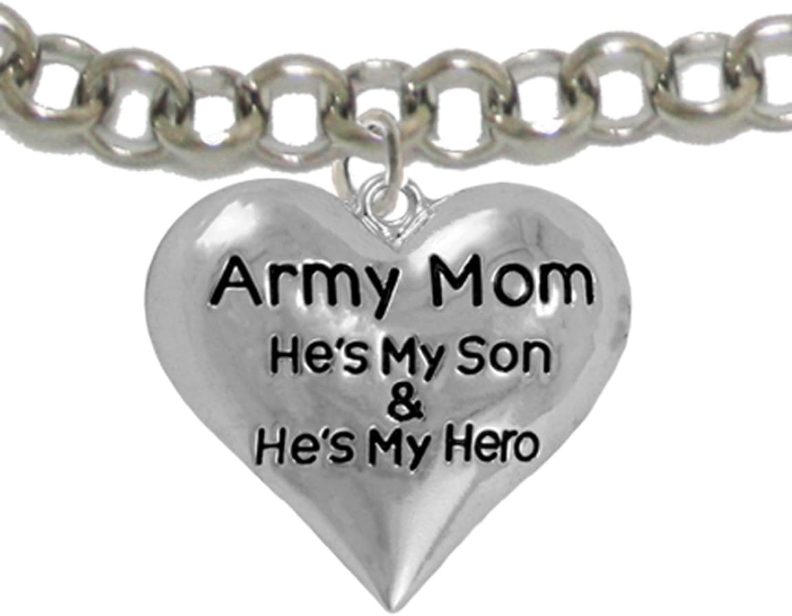 Cardinali Jewelry Army, My Son is My Hero Adjustable Bracelet, Hypoallergenic, Safe-Nickel, Lead, Cadmium Free