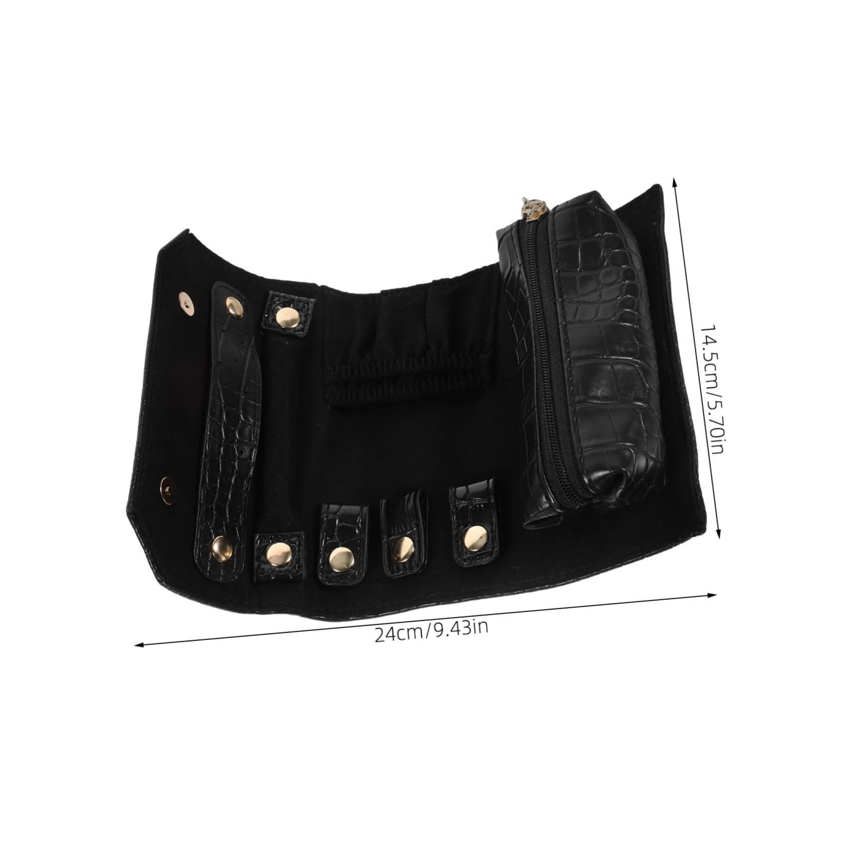 Levemolo Jewelry Roll Organizer Travel Jewelry Pouch Storage Bag Necklace Roll Holder