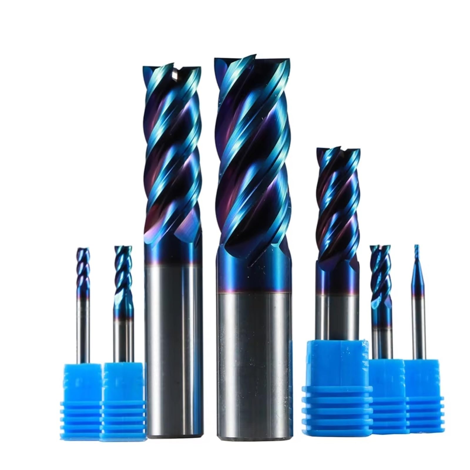 Fresa De Extremo Acero Carburo 1 Pieza, Recto 4 Flautas, Perfil CNC, D1-D20 Para Fresadora Inoxidable(D10-25-75-H10-4F)
