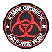 Zombie Outbreak Response Team Patch Biohazard Patches Resident Evil Morale Patch Embroidered Applique Hook&Loop Patch Tactical Patch(Black+Red)