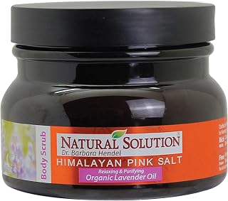 Natural Solution WBM Himalayan Pink Salt Body Scrub with Organic Lavender Oil - Relaxing Exfoliator for Smooth, Detoxed Skin, 12 oz