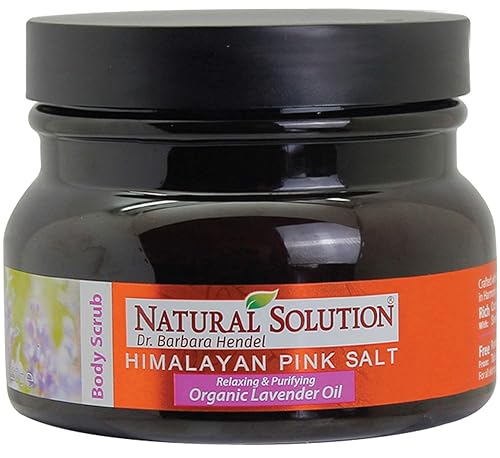 Natural Solution WBM Exfoliante corporal de sal del Himalaya con aceite de lavanda orgánico, limpieza profunda relajante y purificante  12.3 onzas, disponible en Yaxa Colombia