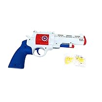 Popo Toys Captain America Gun | Free 45+ Bullets | 5 Years & Up, Black