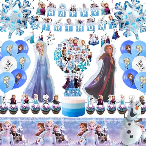 Frozen Birthday Party Supplies Frozen Birthday Party Decorations Include Frozen Banner Cake Cupcake Topper Balloons Stickers