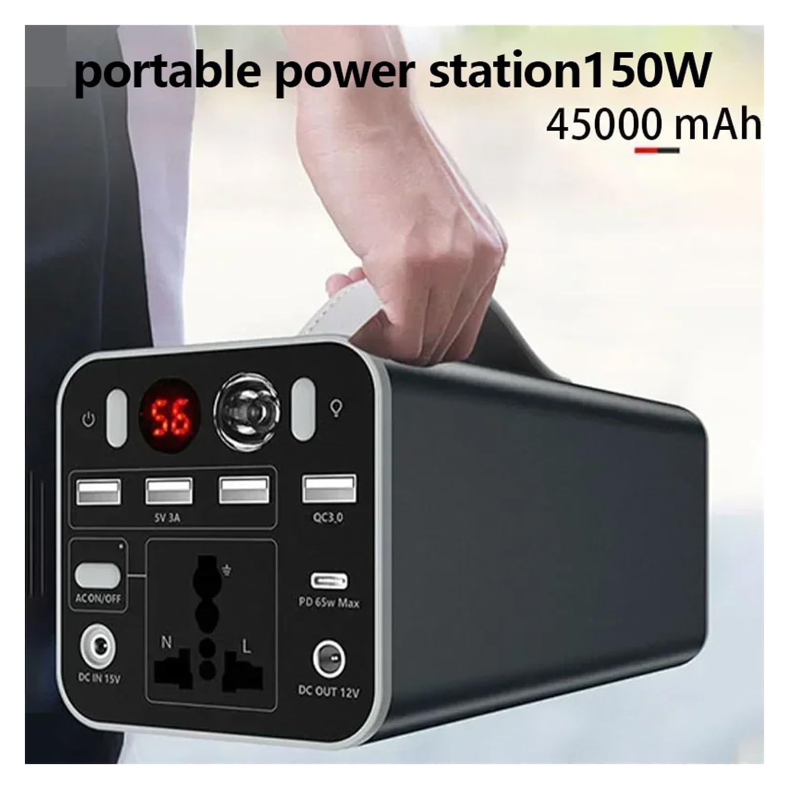 42000mAh Portable Puissance 150W Station Générateur Batterie AC DC Sortie Chargeur Extérieur Alimentation De Secours Externe Recharge Ultra Rapide