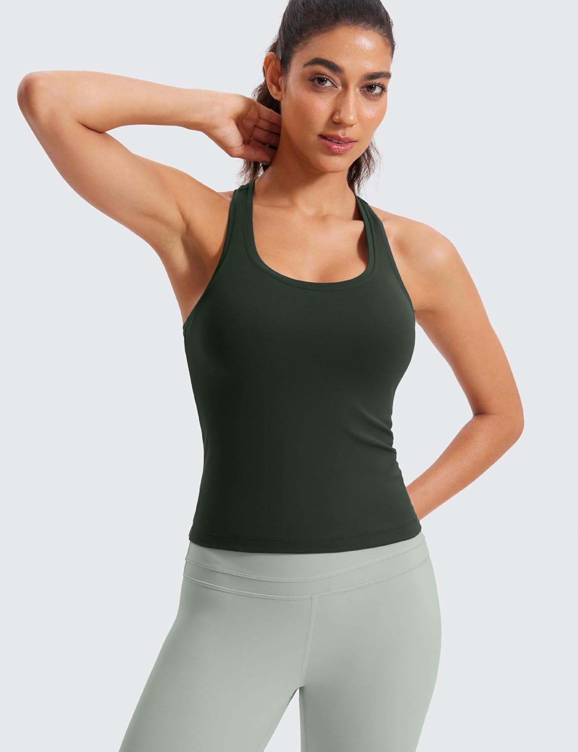CRZ YOGA Butterluxe Racerback Tank Tops for Women - Yoga Workout Casual Gym Athletic Camisole Tight Sleeveless Shirts - Image 2