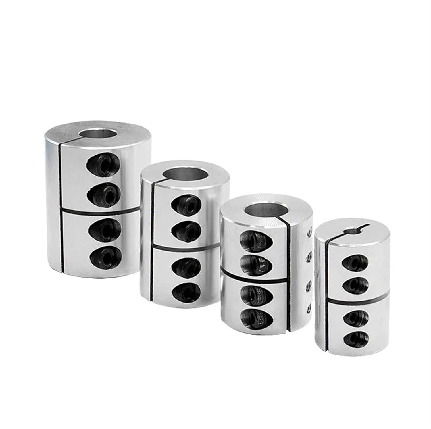 Rigid coupling,Stainless steel rigid coupling 1pcs D40L50 Aluminum Alloy Rigid Coupling High Precision Shaft Rod Coupler Clutch for CNC Stepper Motor Carving Machine Screw(10mm to 14mm)