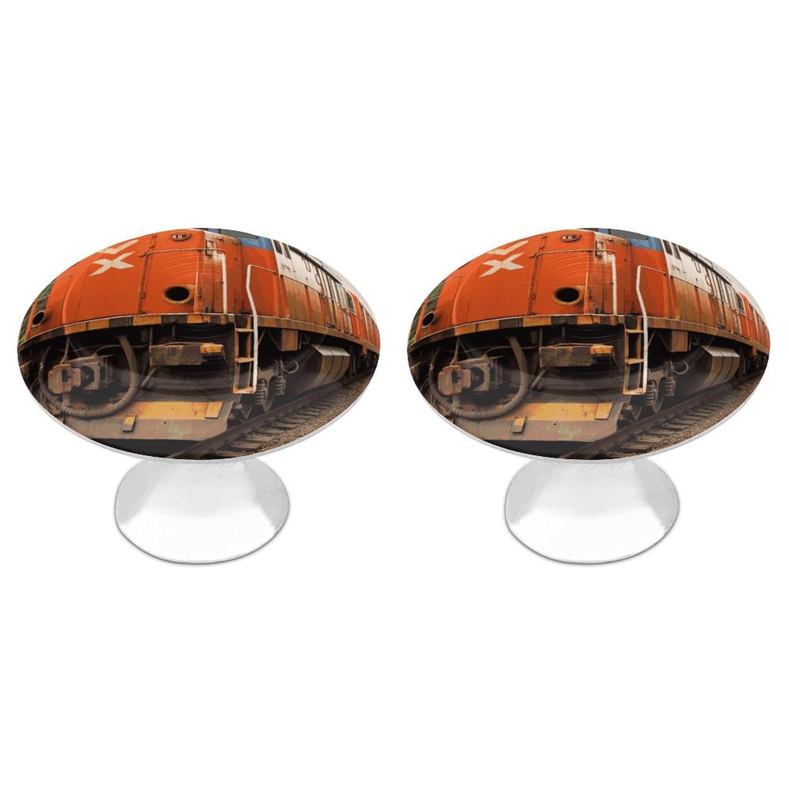 LDGSUPH Train Drawer Pulls Exquisite Round Cabinet Knobs Closet Door Pulls Sturdy Stainless Steel Door Handle Dresser Drawer Knobs Cabinet Handles for Furniture Pull 2pcs