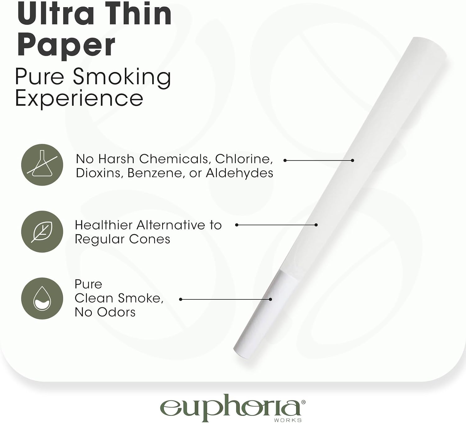100 Pack Natural Fiber Cones Rolling Paper | 108mm | Pure Taste | Slow and Even Burn | Vegan Friendly | Includes Packing Tools and Beeswax Wick | Sourced from France