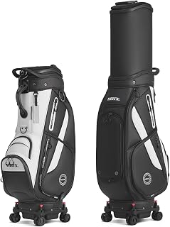HELIX Golf Cart and Travel Bag with Wheels and Retractable Cover for Daily Use and Travel